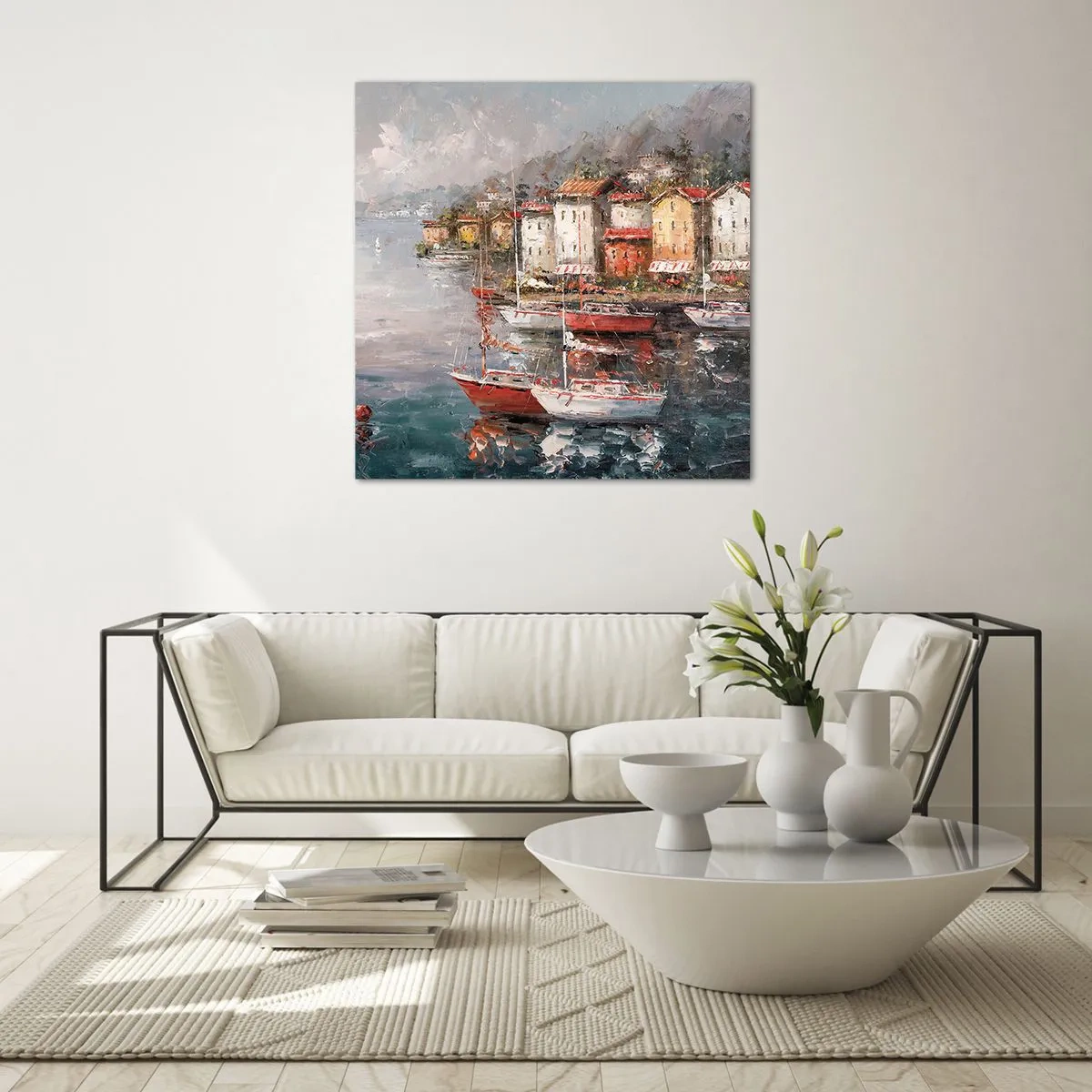 Cuadro sobre vidrio - Impresiones sobre Vidrio - Un refugio romántico - 70x70 cm