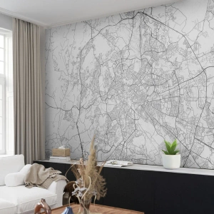 Fotomural personalizado Premium Sand - El círculo romano - Ciudad, Mapa de la ciudad, Roma