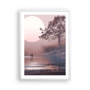 Póster en marco blanco - Rarezas nocturnas - 50x70 cm