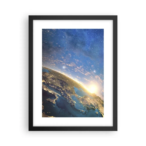 Póster en marco negro - Mirémonos a nosotros mismos desde la distancia - 30x40 cm
