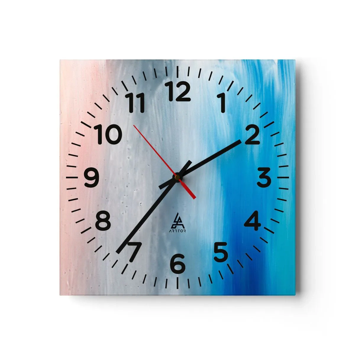 Reloj de pared - Reloj de vidrio - Elementos: aire - 30x30 cm