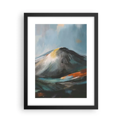 Póster en marco negro - Crudo y bello - 30x40 cm