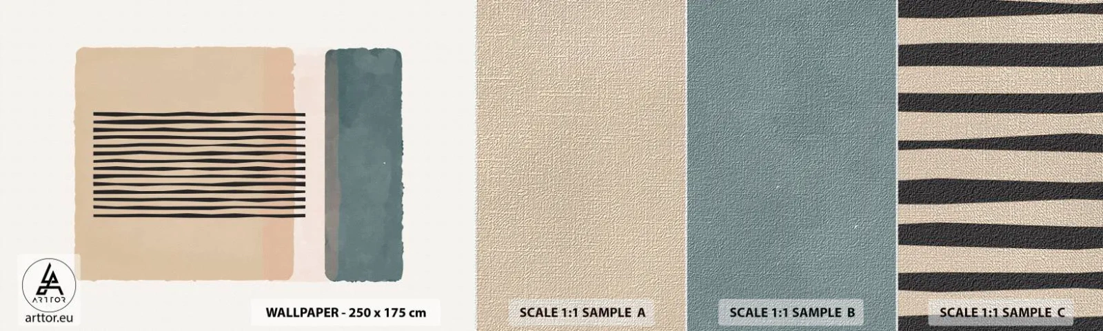 Muestra de fotomural Premium Canvas - Todo en orden - Abstracción, Gráficos, Minimalismo - 100x30 cm