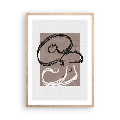 Póster en marco roble claro - Composición: la búsqueda de la plenitud - 50x70 cm