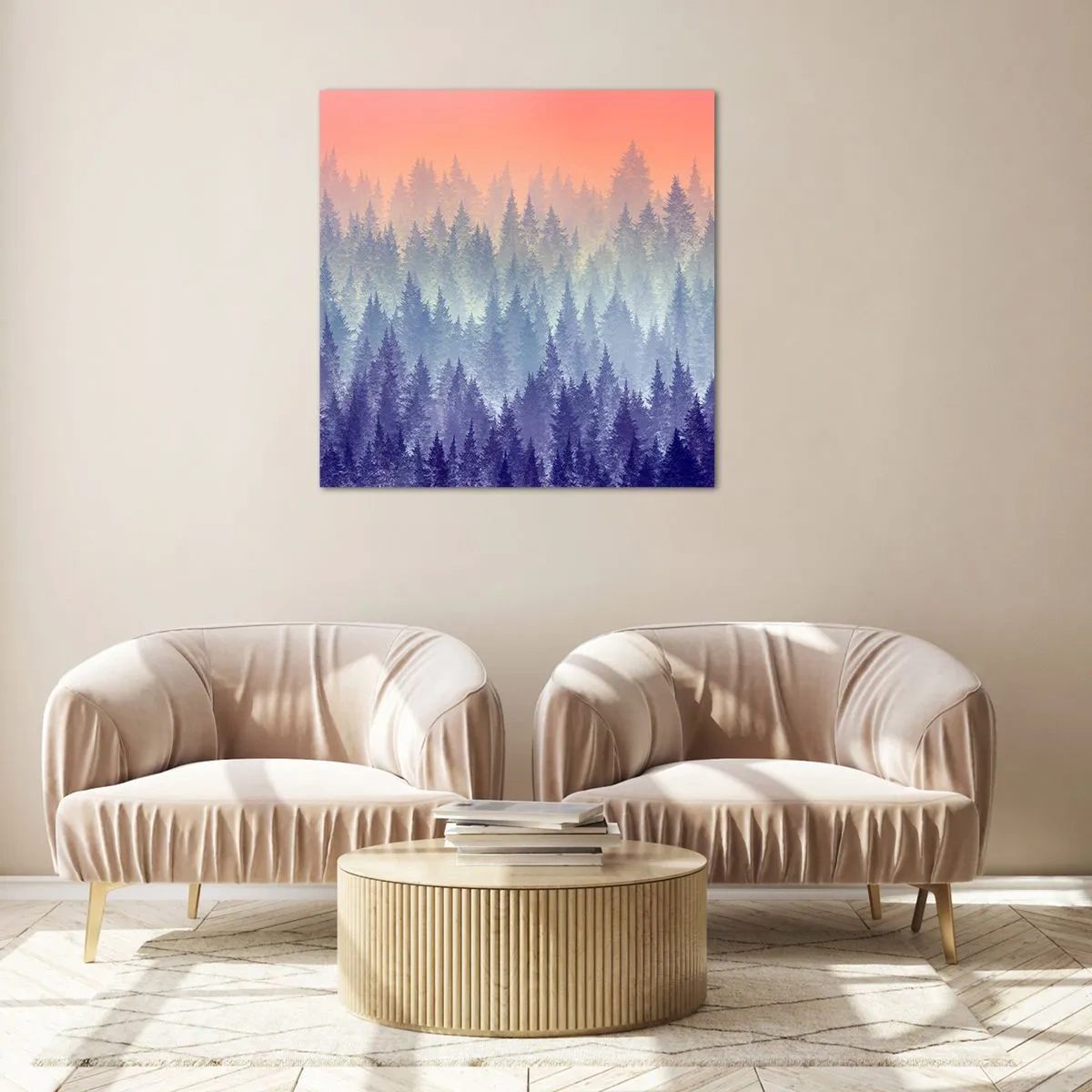 Cuadro sobre vidrio - Impresiones sobre Vidrio - Alto, más alto, hasta el cielo - 60x60 cm