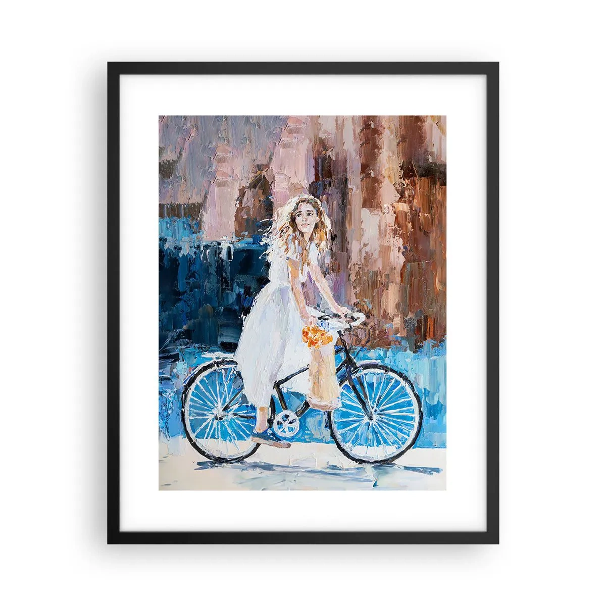 Póster en marco negro - Alegría por la mañana - 40x50 cm