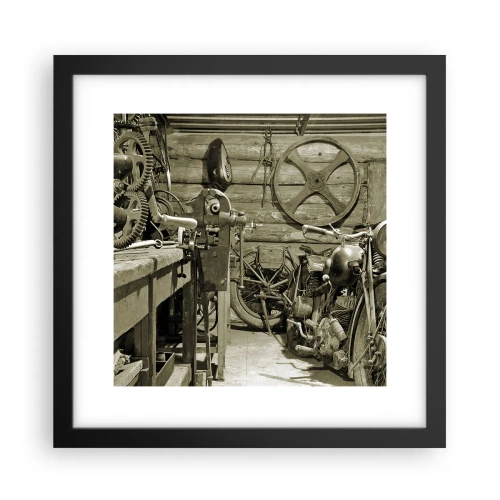 Póster en marco negro - En el trastero del abuelo - 30x30 cm