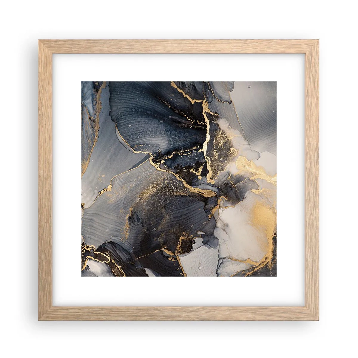 Póster en marco roble claro - La vida de una piedra - 30x30 cm