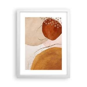 Póster en marco blanco - Movimiento abstracto - 30x40 cm