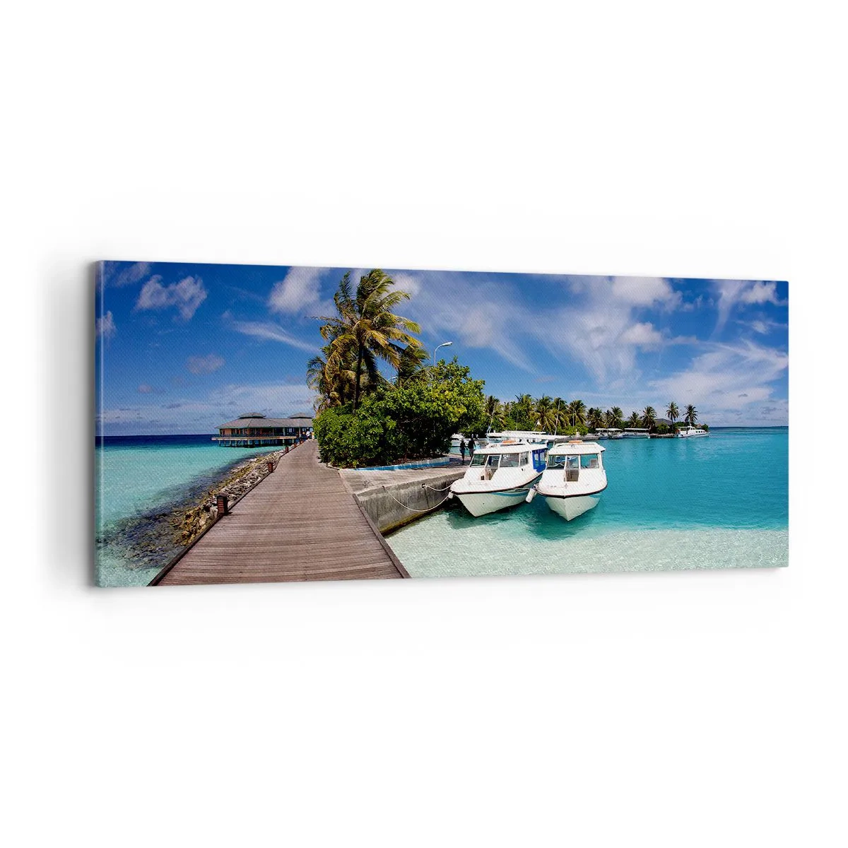 Cuadro sobre lienzo - Impresión de Imagen - Y sin embargo el paraíso existe - 100x40 cm