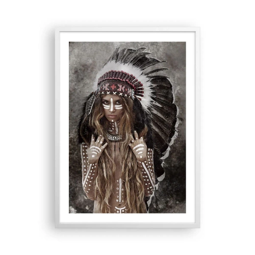 Póster en marco blanco - El secreto de la fuerza de la tribu - 50x70 cm