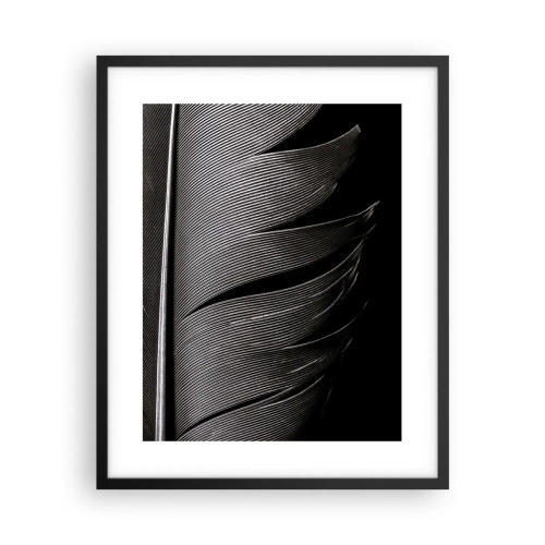 Póster en marco negro - Pluma - una construcción maravillosa - 40x50 cm