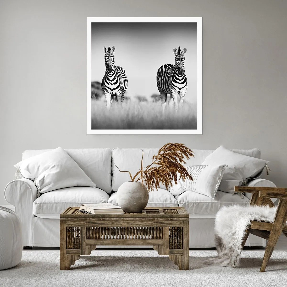 Póster - Resulta que el mundo es blanco y negro - 60x60 cm