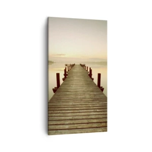 Cuadro sobre lienzo - Impresión de Imagen - Antes del amanecer, al amanecer, la luz - 45x80 cm