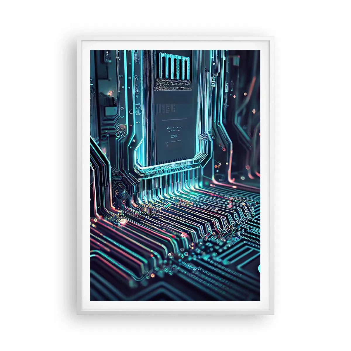 Póster en marco blanco - Mi forma de pensar - 70x100 cm