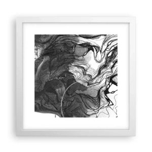 Póster en marco blanco - Enredada en sueños - 30x30 cm