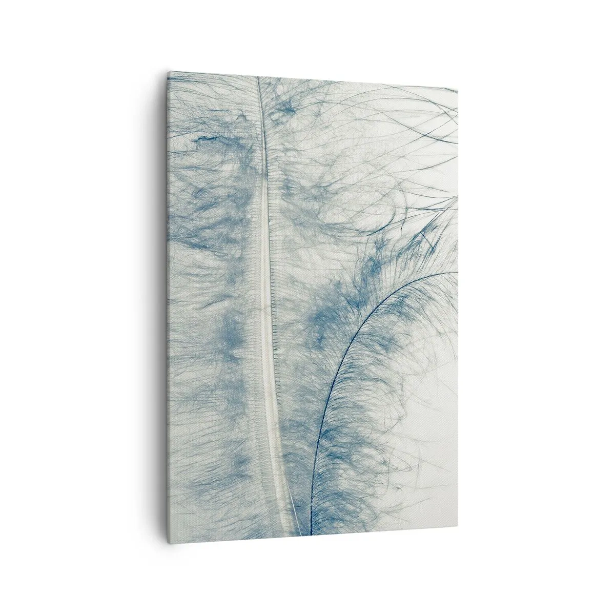 Cuadro sobre lienzo - Impresión de Imagen - Una delicada pluma en tonos pastel sobre un fondo claro. - 70x100cm - Susurro de la naturaleza - Decoración de pared moderna para salón y dormitorio ARTTOR