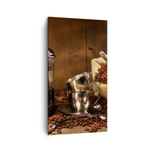 Cuadro sobre lienzo - Impresión de Imagen - El embrujo del café: aroma y sabor - 45x80 cm