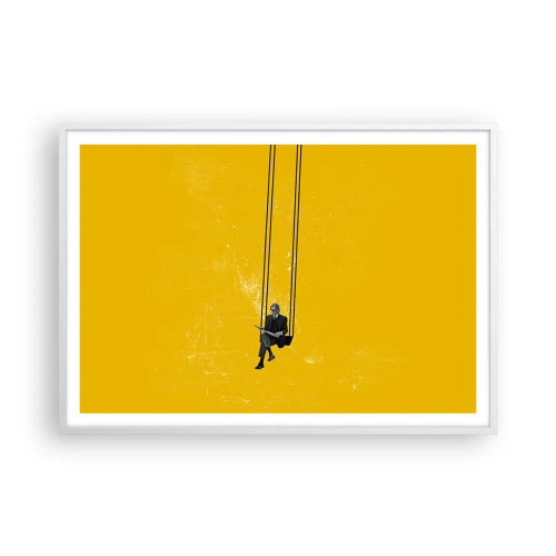 Póster en marco blanco - Un día como cualquier otro - 100x70 cm