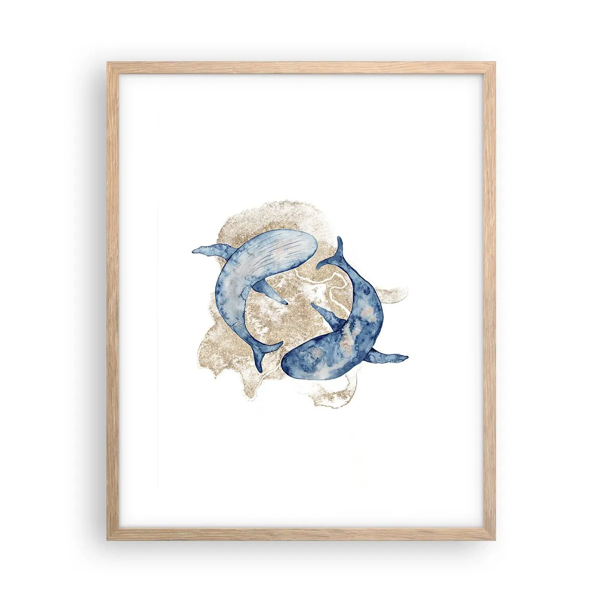 Póster en marco roble claro - ¿Amistad o amor? - 40x50 cm