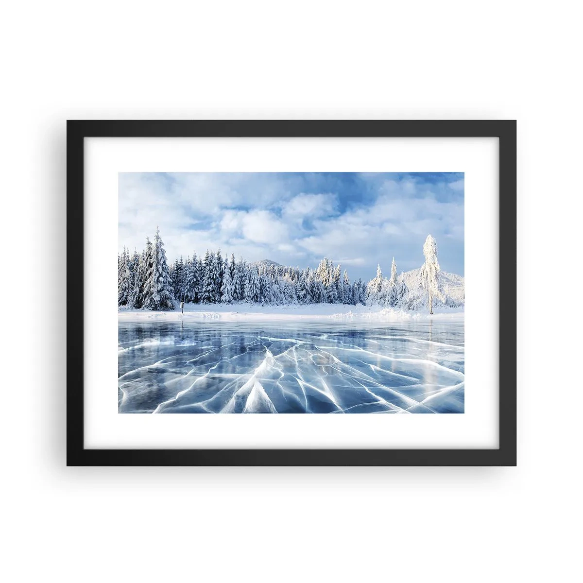 Póster en marco negro - Vista deslumbrante y cristalina - 40x30 cm