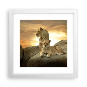 Póster en marco blanco - Majestuosidad real - 30x30 cm