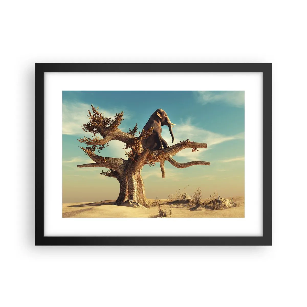 Póster en marco negro - Un nuevo punto de vista - 40x30 cm