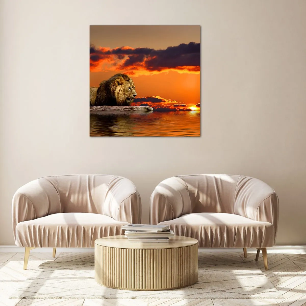 Cuadro sobre vidrio - Impresiones sobre Vidrio - Rey de la naturaleza - 40x40 cm