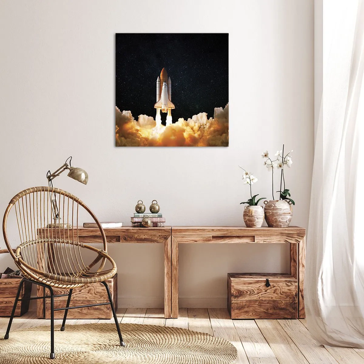 Cuadro sobre lienzo - Impresión de Imagen - ¡Ad astra! - 50x50 cm