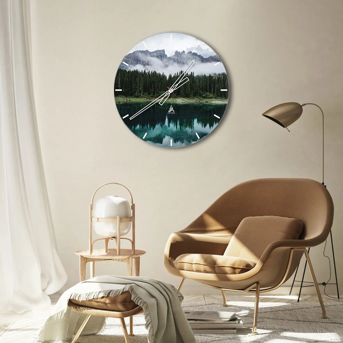 Reloj de pared - Reloj de vidrio - Calla, calla, no despertemos al agua dormida.... - 30x30 cm