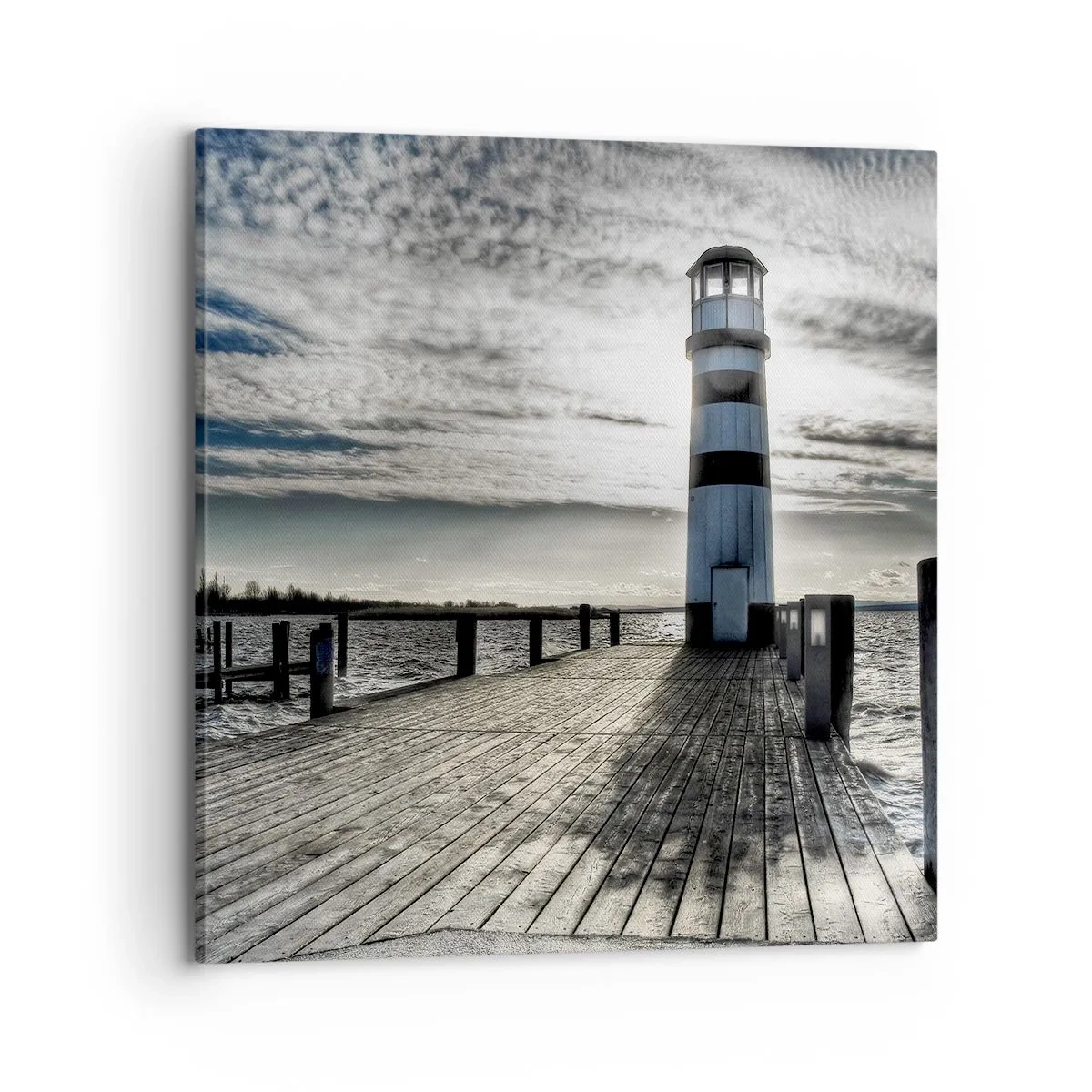 Cuadro sobre lienzo - Impresión de Imagen - Marineros, aquí os espero - 70x70 cm