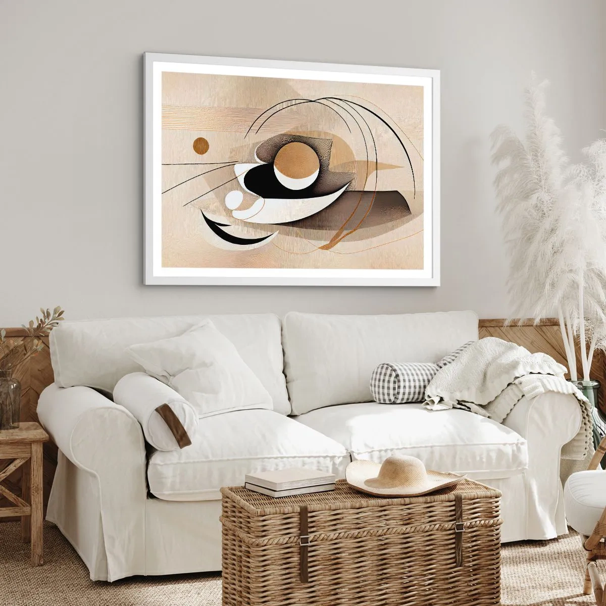 Póster en marco blanco - Composición: la esencia de las cosas - 40x30 cm