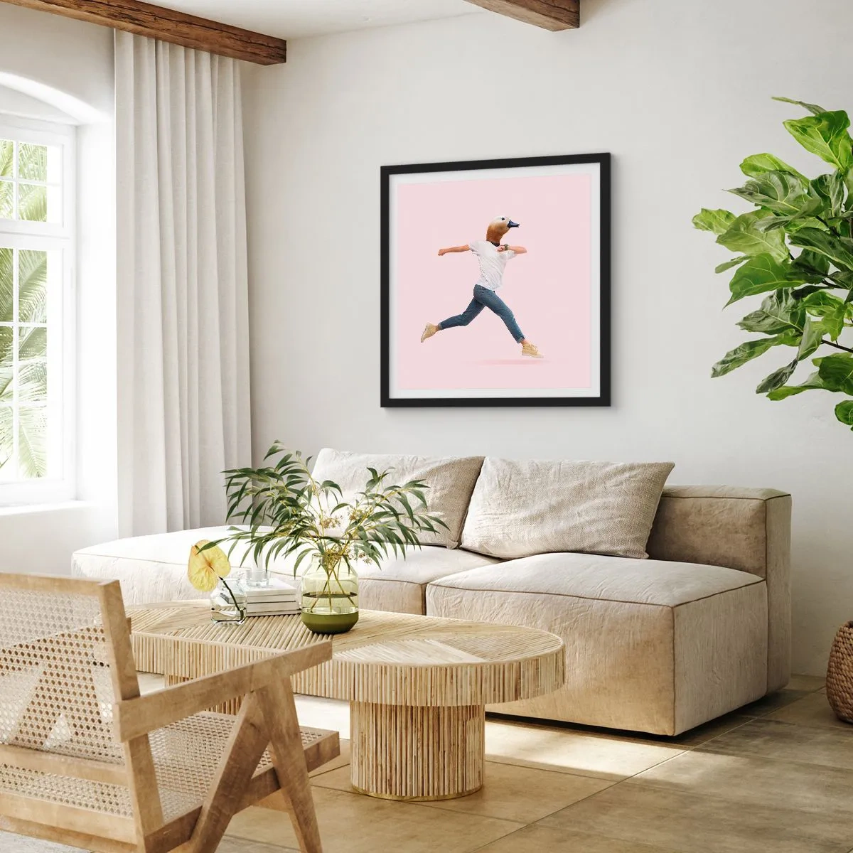 Póster en marco negro - Una pizca de absurdez - 60x60 cm