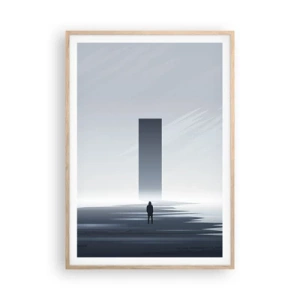 Póster en marco roble claro - ¿Oportunidad o amenaza? - 70x100 cm