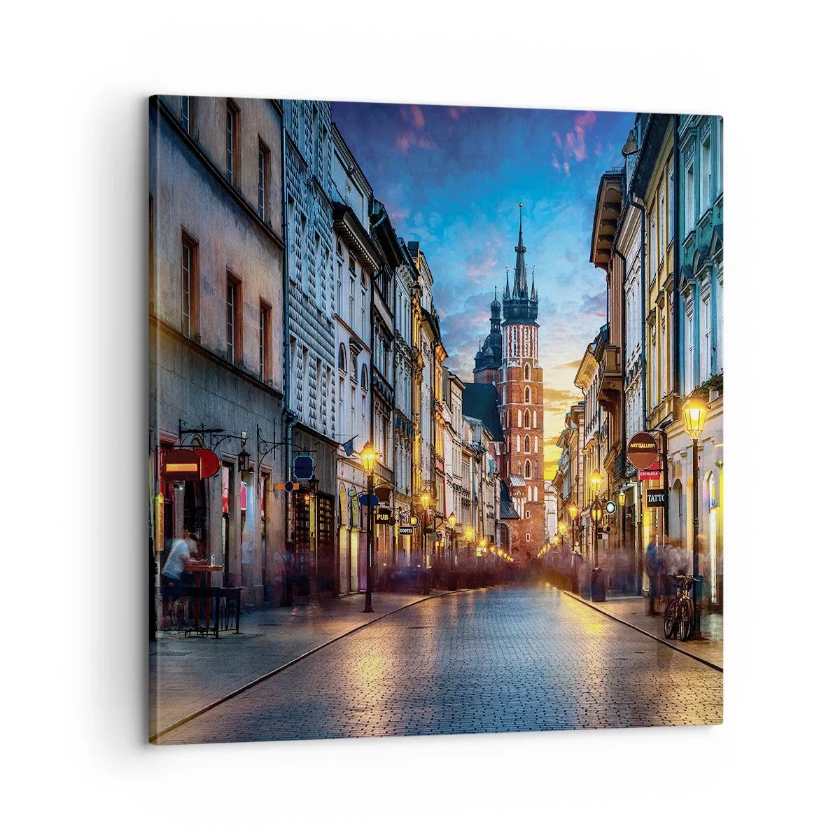 Cuadro sobre lienzo - Impresión de Imagen - El encanto de Cracovia - 60x60 cm