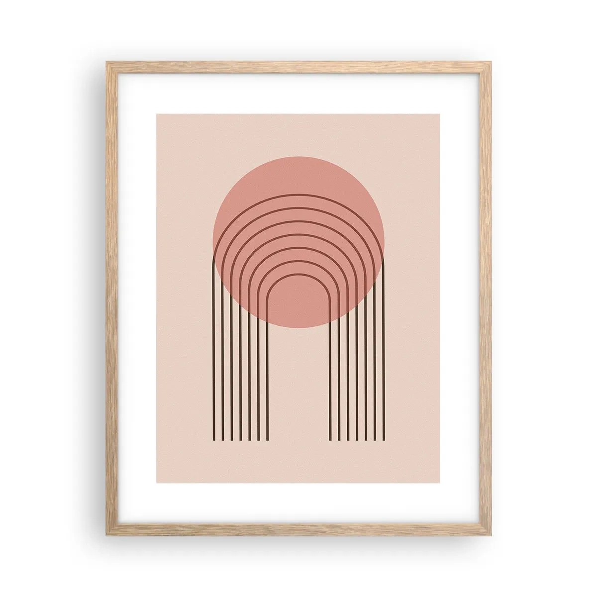 Póster en marco roble claro - Atracción irresistible - 40x50 cm