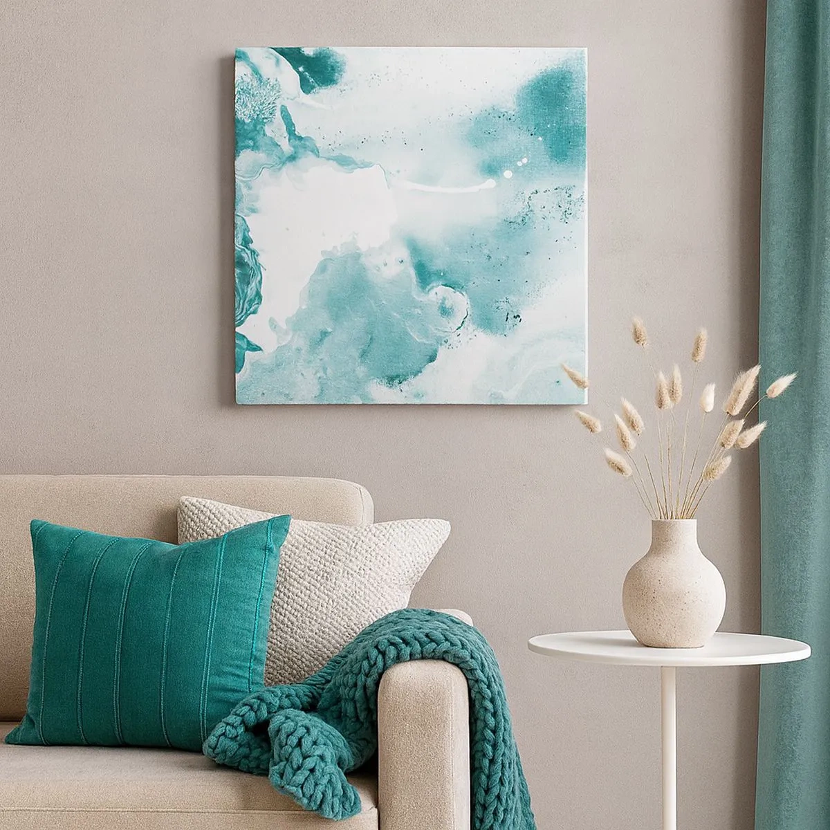 Cuadro sobre lienzo - Impresión de Imagen - Remansos de azul - 30x30 cm