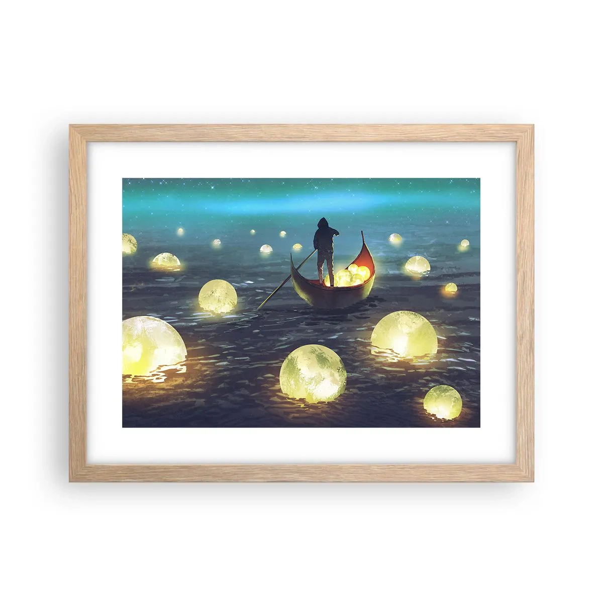 Póster en marco roble claro - Cosas que los filósofos nunca soñaron - 40x30 cm