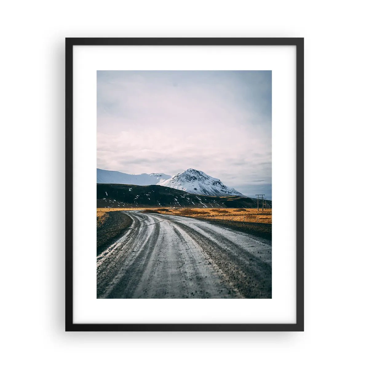 Póster en marco negro - En el ambiente islandés - 40x50 cm