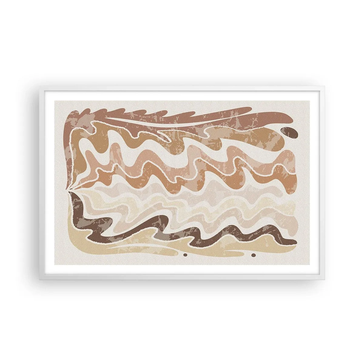 Póster en marco blanco - Buena energía - buenas emociones - 91x61 cm