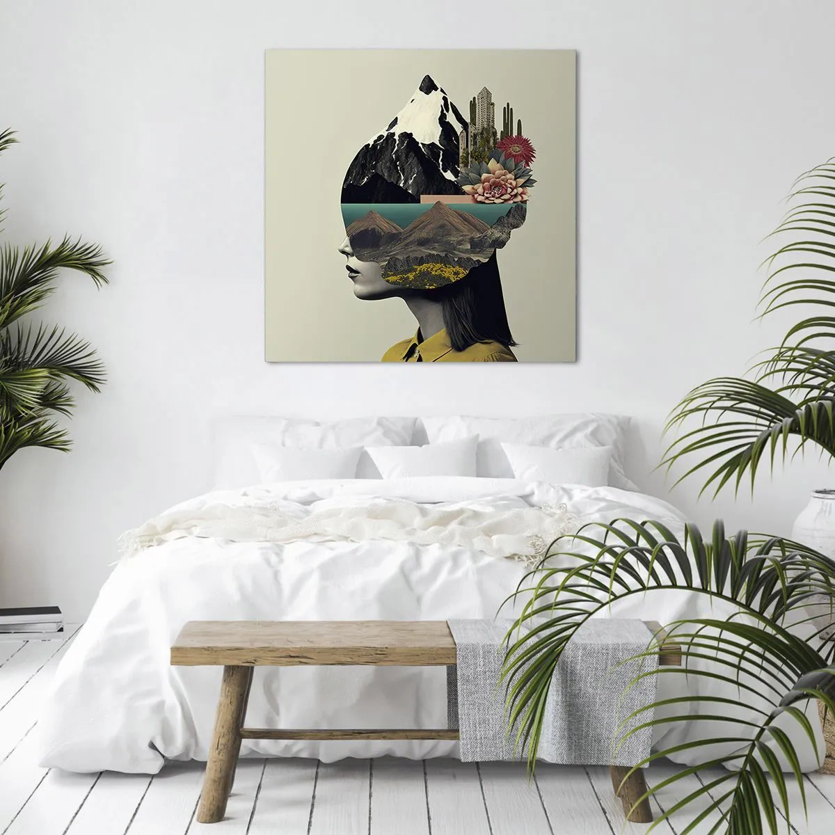 Cuadro sobre lienzo - Impresión de Imagen - La mujer, siempre un misterio - 40x40 cm