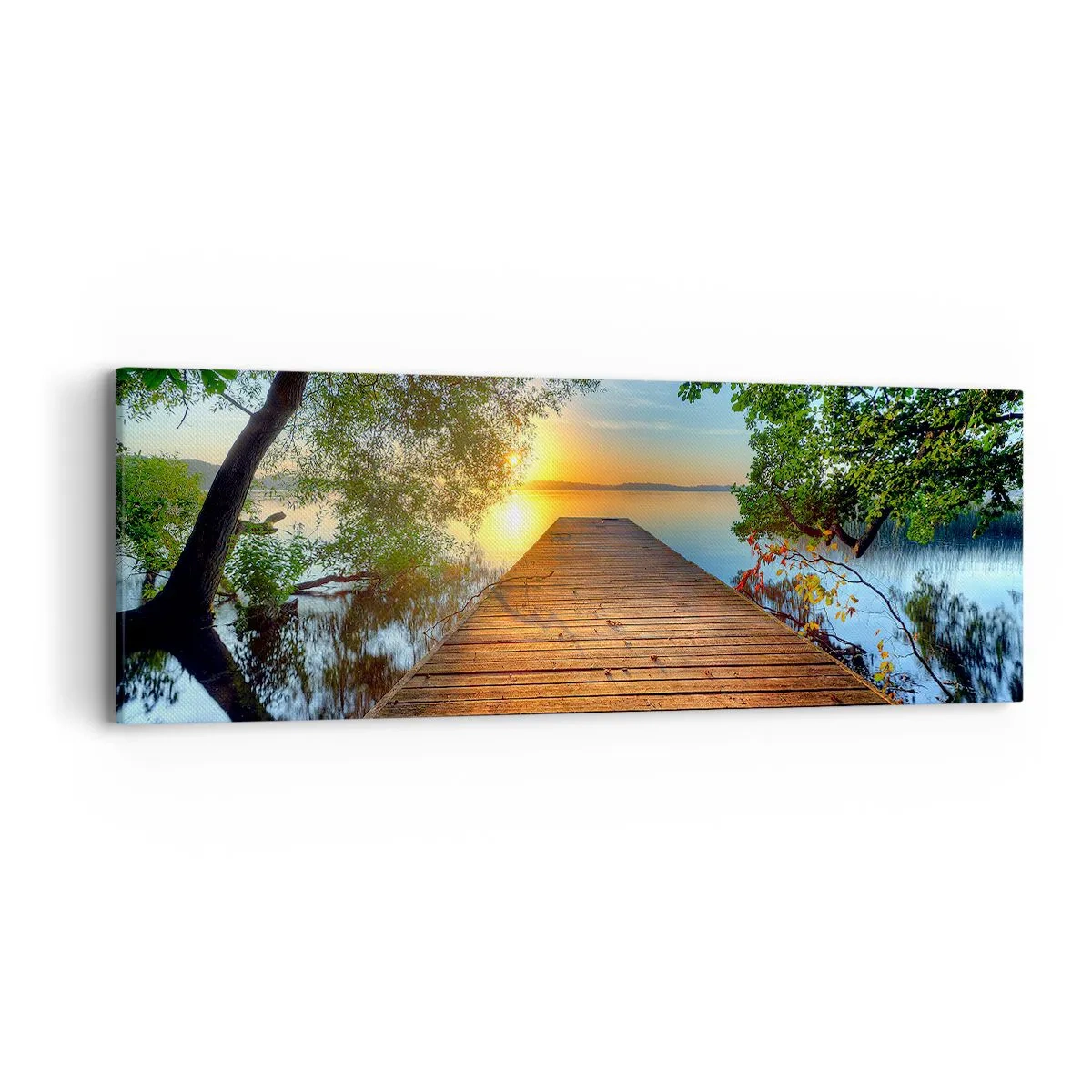 Cuadro sobre lienzo - Impresión de Imagen - Tómate tu tiempo, siéntate - 90x30 cm