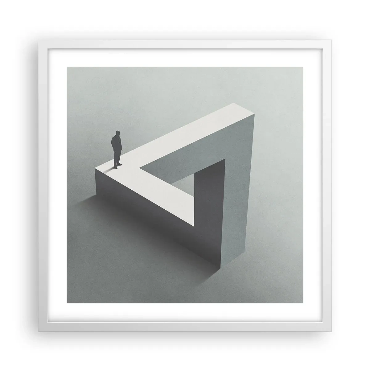 Póster en marco blanco - Y, sin embargo, es posible - 50x50 cm