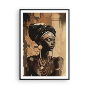 Póster en marco negro - Majestuosidad africana - 70x100 cm