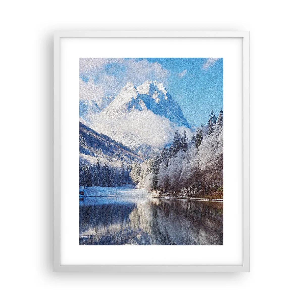 Póster en marco blanco - Guardia de nieve - 40x50 cm