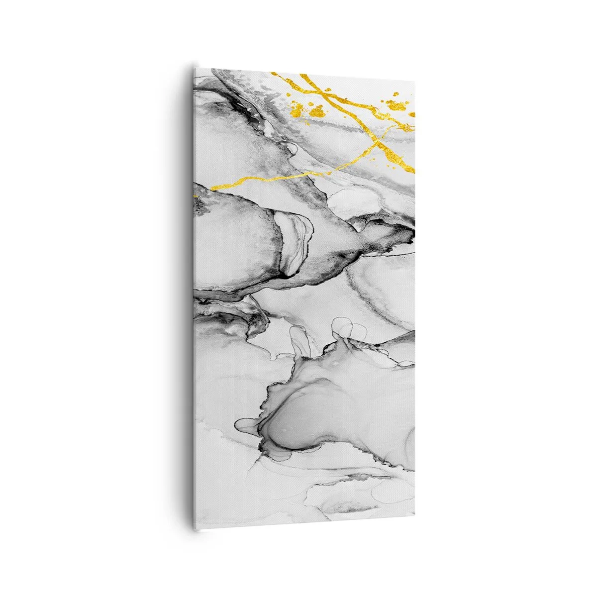 Cuadro sobre lienzo - Impresión de Imagen - Composición con motivo de oro - 65x120 cm