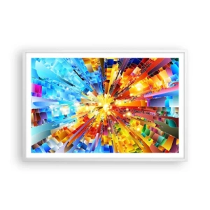 Póster en marco blanco - In medias res - 91x61 cm