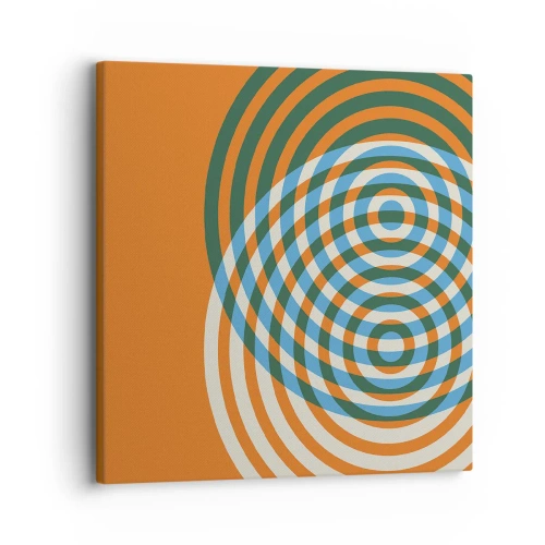 Cuadro sobre lienzo - Impresión de Imagen - Círculos y abstracción - 30x30 cm