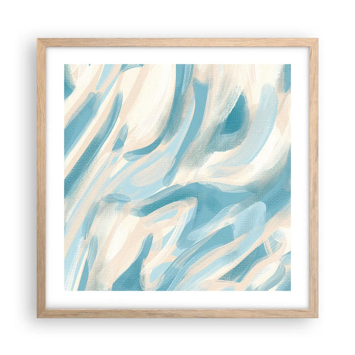 Póster en marco roble claro - Brisas primaverales - 50x50 cm