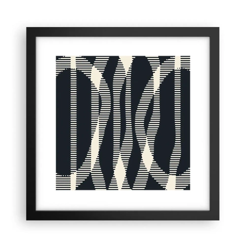Póster en marco negro - Un intento de romper la oscuridad - 30x30 cm